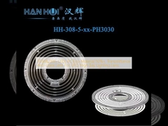 3030&2835 एलईडी पीसी इको-मटेरियल 92%+ ट्रांसमिटेंस एंटी-फ्लेयर लेंस यूएफओ के लिए हाई बे लाइटिंग लेंस