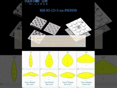 50×50 मिमी स्क्वायर लेंस 12×1pcs मल्टीपल लाइट डिस्ट्रीब्यूशन डिजाइन एंटी-ग्लेयर पीसी इको-मटेरियल स्ट्रीटलाइटिंग और फ्लडलाइटिंग लेंस