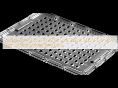 जलरोधक 241.35×170.35 मिमी आकार 126pcs 3030 एलईडी समान प्रकाश आउटपुट फ्लडलाइटिंग लेंस