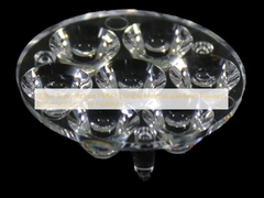 93%+ पारगमन PMMA टिकाऊ सामग्री φ34.8mm सटीक आयाम लेंस टॉर्च के लिए